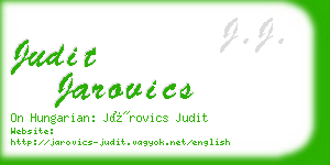 judit jarovics business card